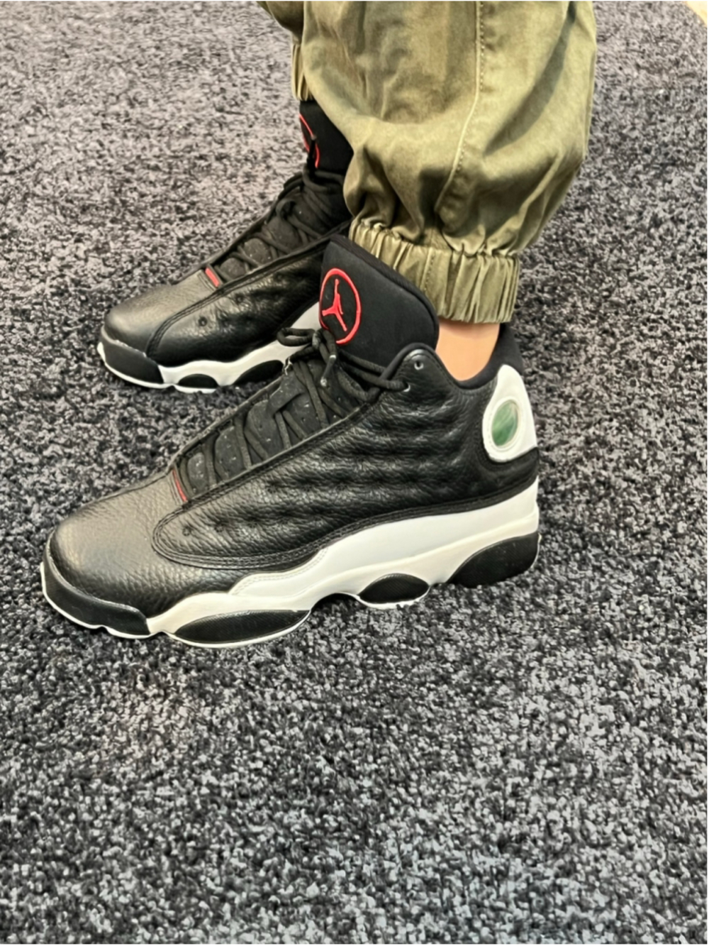 Women’s Jordan 13 Sneakers Black and White 6Y